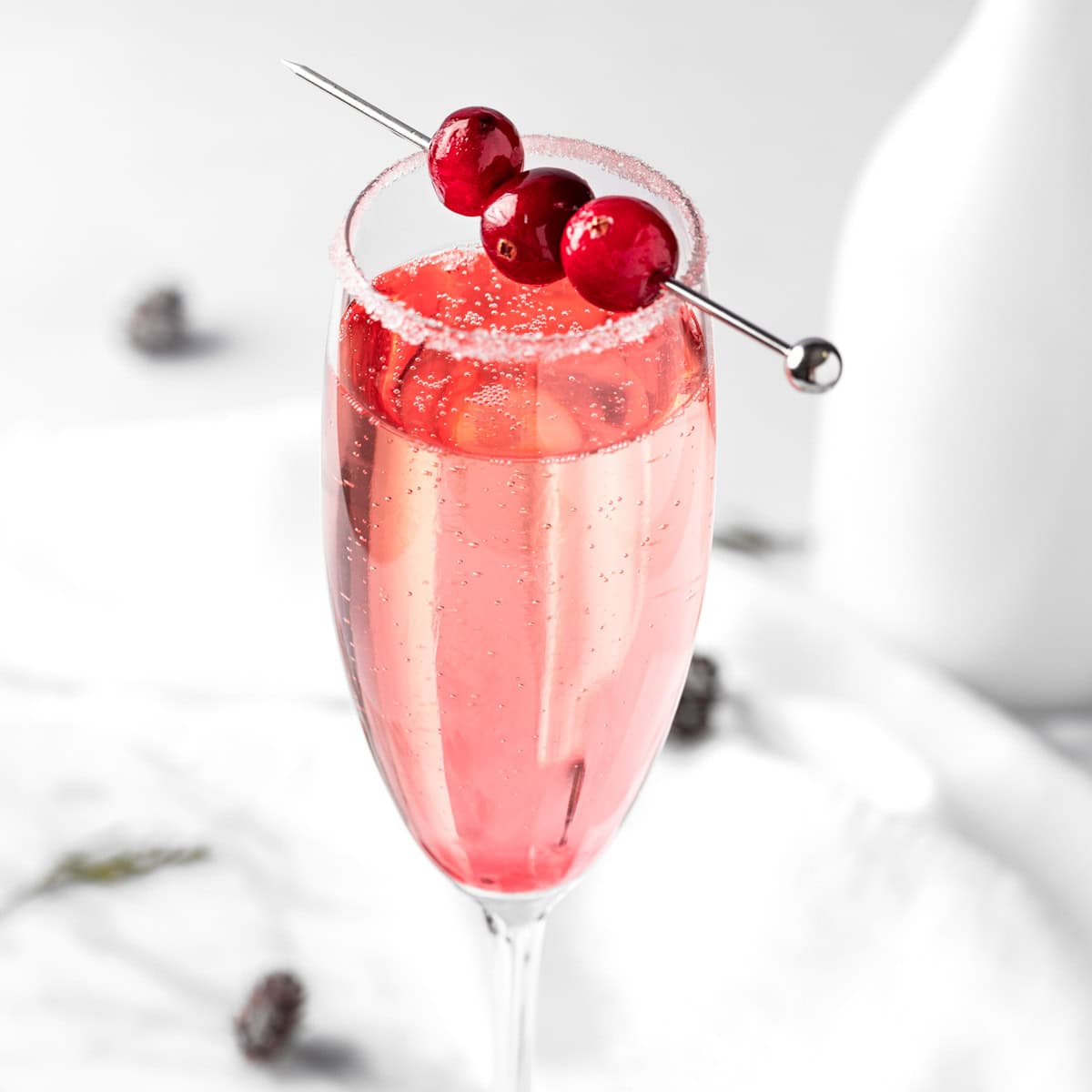 Cranberry Mimosa (Poinsettia Cocktail) 