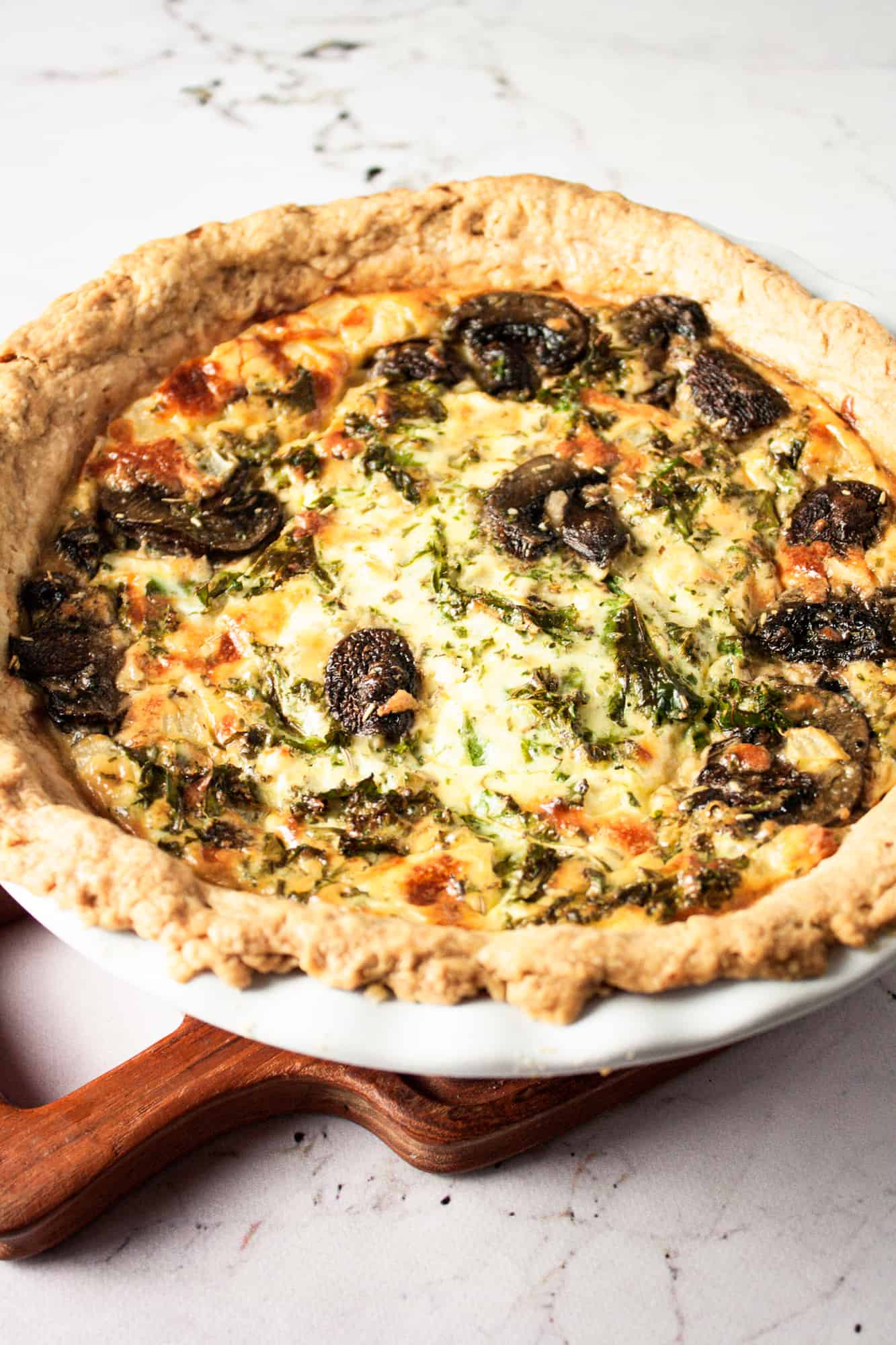 Best Kale, Mushroom, Feta & Onion Quiche The Littlest Crumb