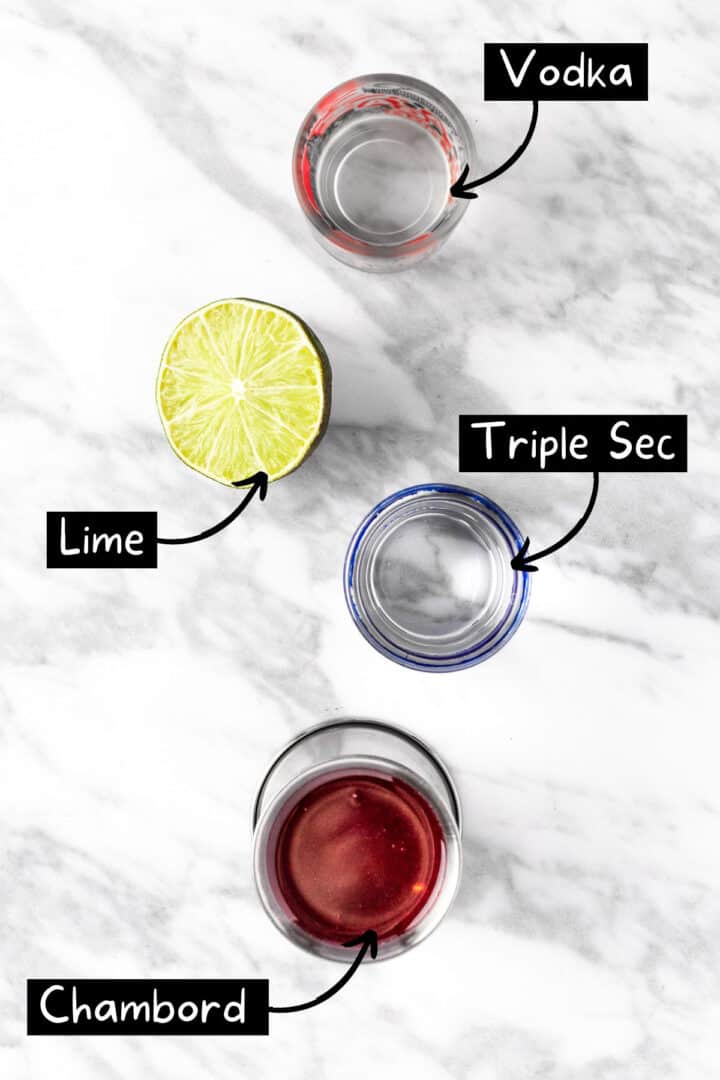 Raspberry Kamikaze Shot - The Littlest Crumb