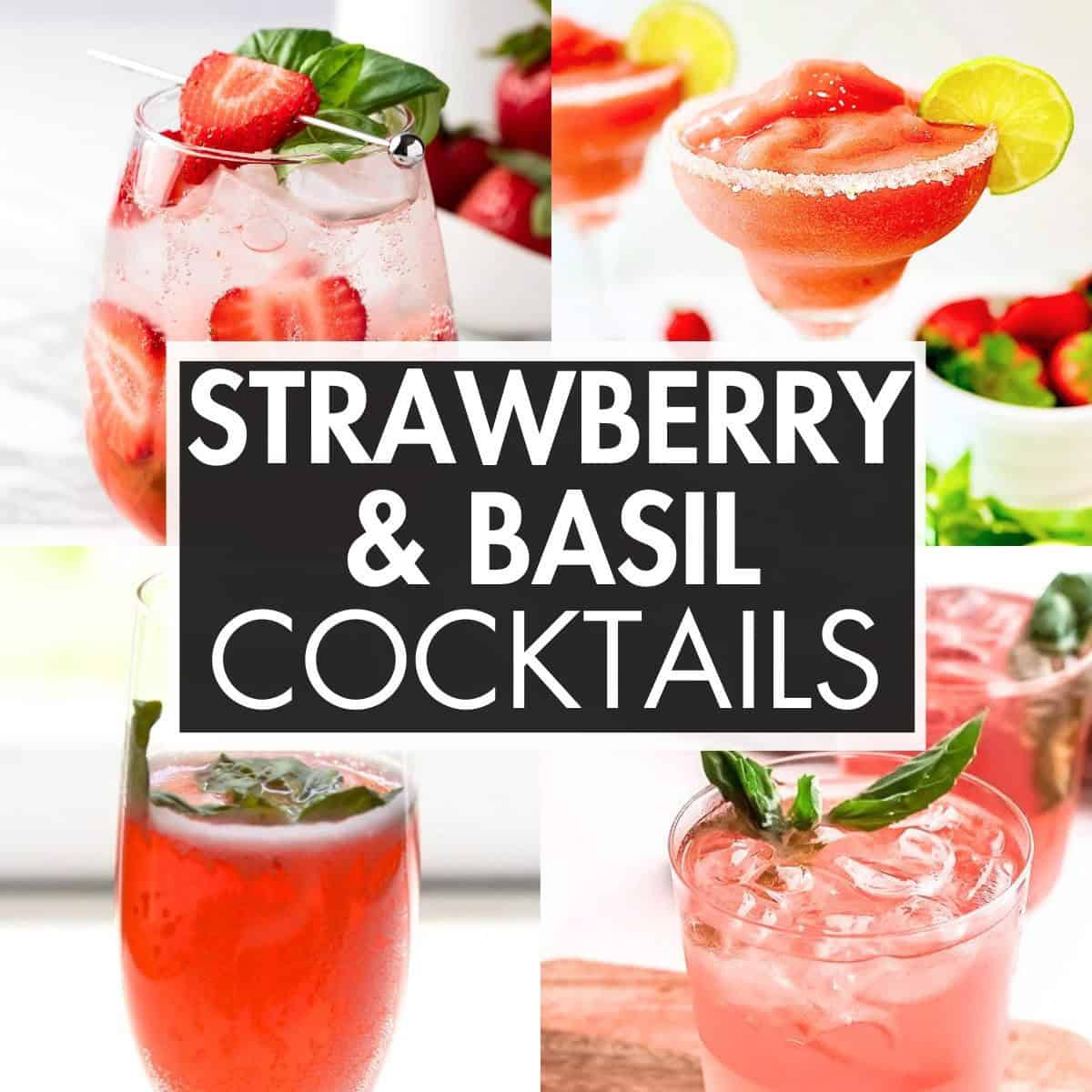 Strawberry Basil Cocktails - The Littlest Crumb