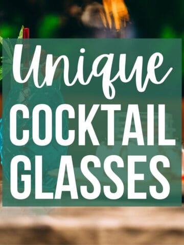 An image of a pineapple cocktail glass with the text overlay: “Unique Cocktail Glasses”.